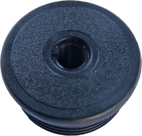 ronde insteekdop met schroefdraad - 40mm - 10 stuks - eindkap - inslagdop - kunststofdop - profieldop