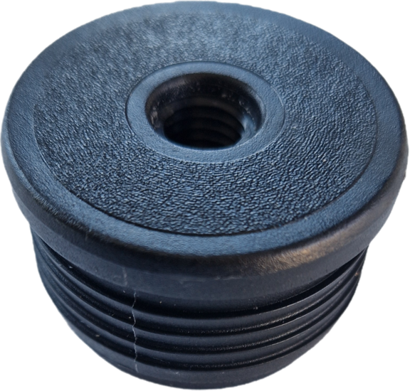 ronde insteekdop met schroefdraad - 40mm - 10 stuks - eindkap - inslagdop - kunststofdop - profieldop