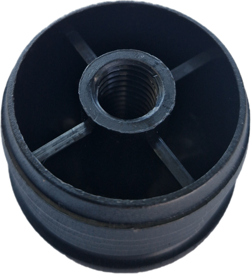 ronde insteekdop met schroefdraad - 40mm - 10 stuks - eindkap - inslagdop - kunststofdop - profieldop