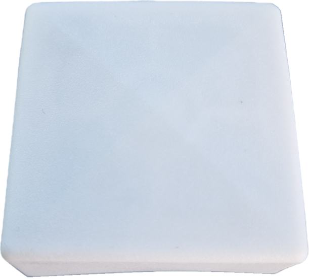 vierkant omsteekdop wit - 40x40mm - 10 stuks - standaard eindkap - inslagdop - kunststofdop - paaldop