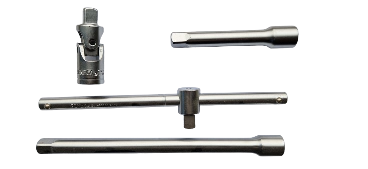 ratelset - 1/2 aansluiting - 5 delig - ratelgereedschap - ratel en accessoires - seneca