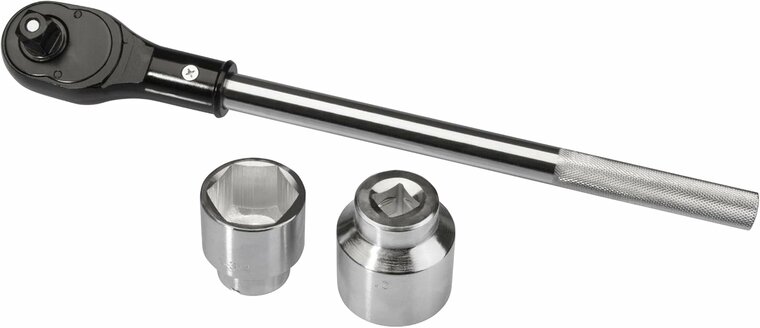 doppenset - 3/4 aansluiting - 22-delig - 6-kant - doppendoos - ratelset