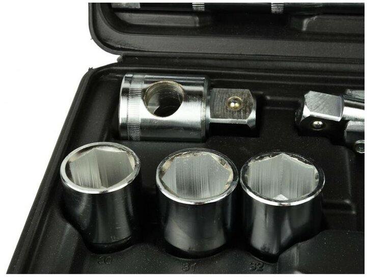 doppenset - 3/4 aansluiting - 26-delig - 6-kant - doppendoos - ratelset - geko