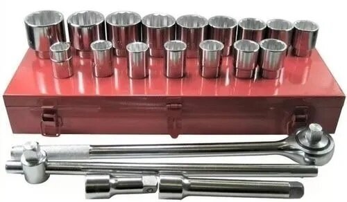 doppenset - 3/4 aansluiting - 21-delig - doppendoos - ratelset