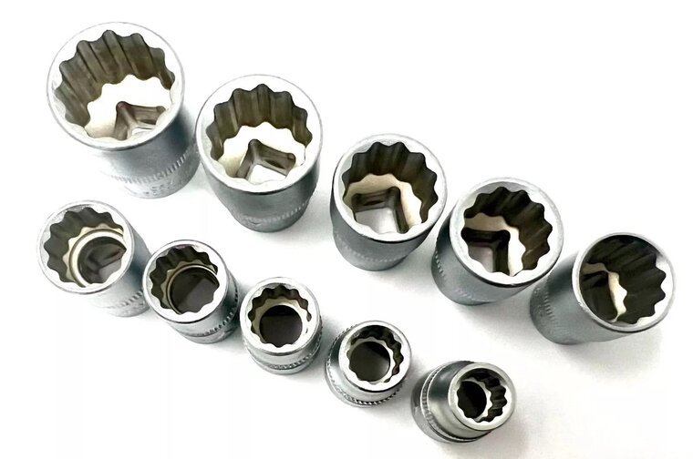 doppenset - 3/8 aansluiting - 10-delig - 12-kant - 8 tot 19 mm - dopsleutelset - dopjesset - asta