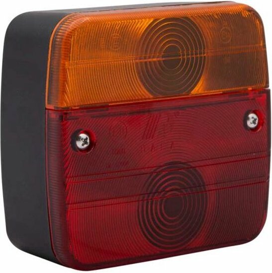 achterlicht vierkant 104x100x50mm - achterlicht - achterlamp - aanhanger achterlamp - aanhanger verlichting