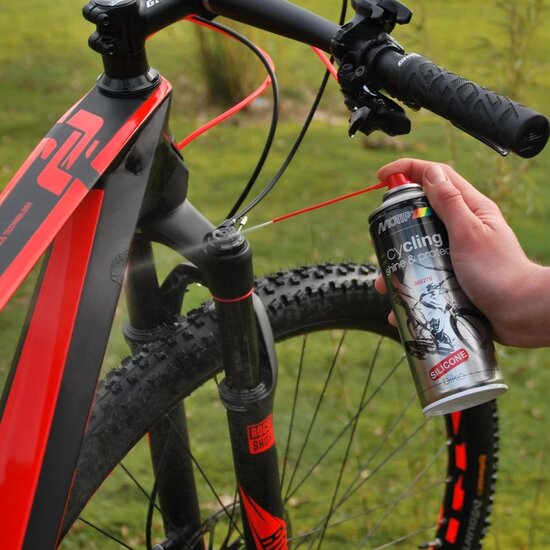 motip siliconenspray 400 ml - fietsspray - fietsglans - fietsglansspray - siliconen spray
