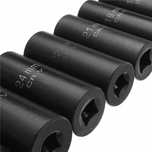 verlengde krachtdoppen set - 13-delig - 1/2 aansluiting - 10 tot 32 mm - slagdoppenset - slagmoerdoppen