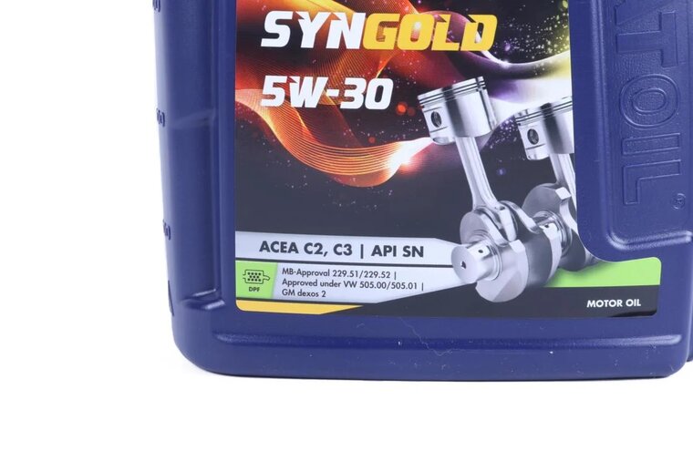 motorolie syngold 5W30 - 1 liter inhoud - motor oil - vatoil