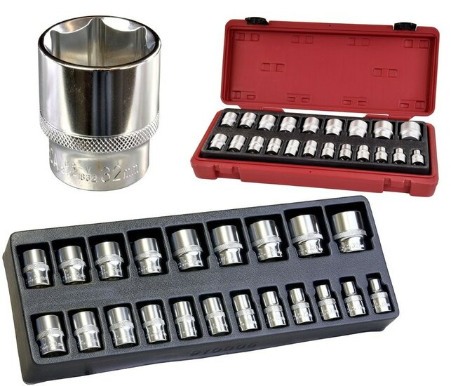 doppendoos - 21-delig - 1/2 aansluiting - doppenset - doppenkit - seneca