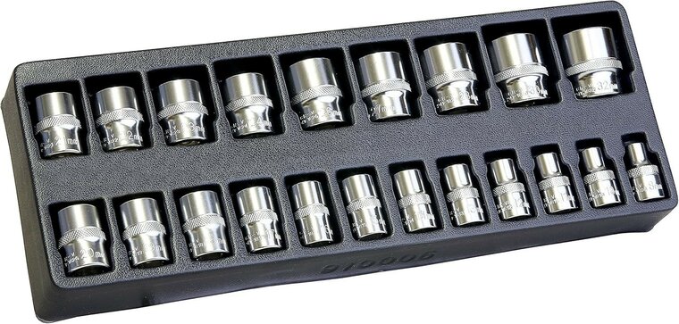doppendoos - 21-delig - 1/2 aansluiting - doppenset - doppenkit - seneca