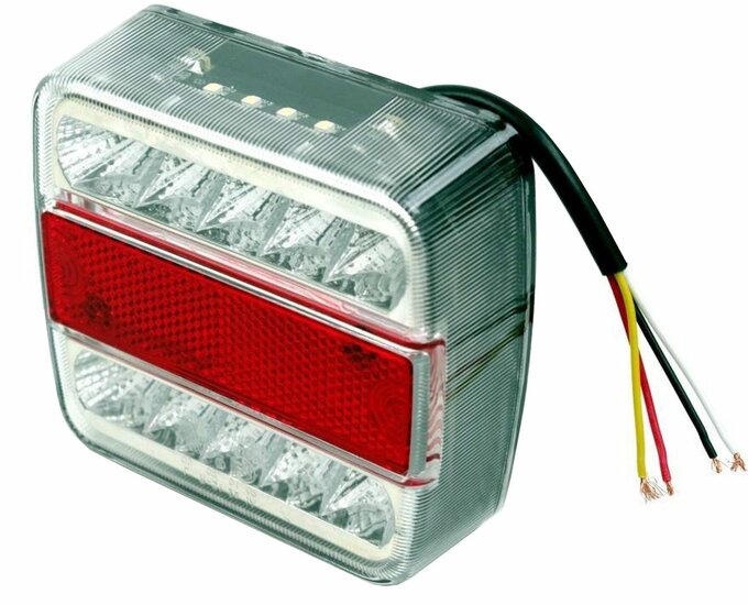 achterlicht led vierkant 14x led - ledlamp - led achterlicht - achterlamp - led achterlamp - aanhanger achterlamp