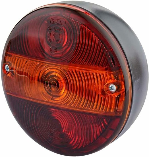vrachtwagenachterlicht rond 140mm - hamburgerlamp - achterlamp - achterlicht