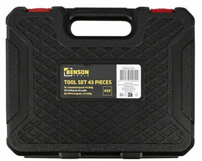 gereedschapsset 43 delig - gereedschapskoffer - handgereedschap set - benson