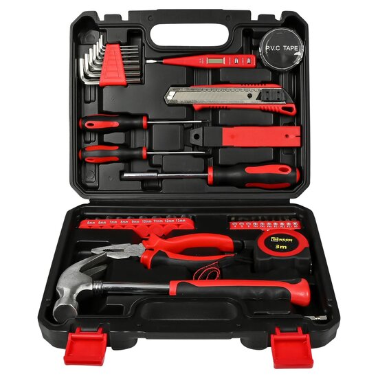 gereedschapsset 43 delig - gereedschapskoffer - handgereedschap set - benson
