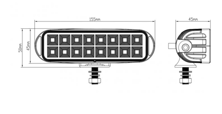 led werklamp 16x led 24w - werklamp - bouwlamp - lamp - werklicht - led werklamp