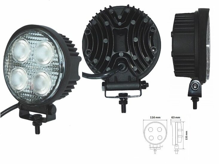 led werklamp 4x led 16w - werklamp - bouwlamp - lamp - werklicht - led werklamp