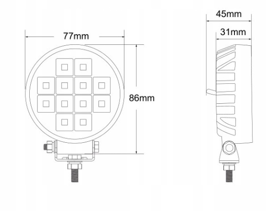 led werklamp 12x led 12w met schakelaar - werklamp - bouwlamp - lamp - werklicht - led werklamp