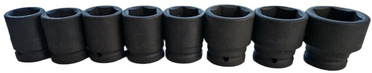 krachtdoppenset - 8-delig - 3/4 aansluiting - 26 tot 41 mm - slagdoppen - doppenset