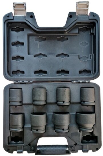 krachtdoppenset - 8-delig - 3/4 aansluiting - 26 tot 41 mm - slagdoppen - doppenset