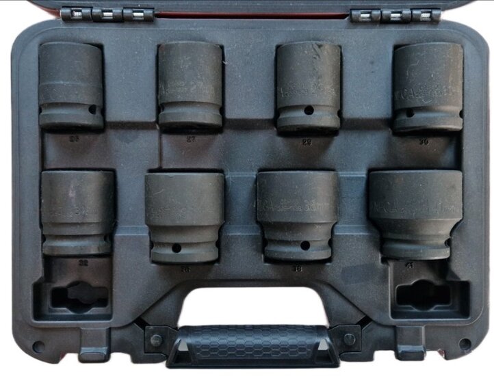 krachtdoppenset - 8-delig - 3/4 aansluiting - 26 tot 41 mm - slagdoppen - doppenset