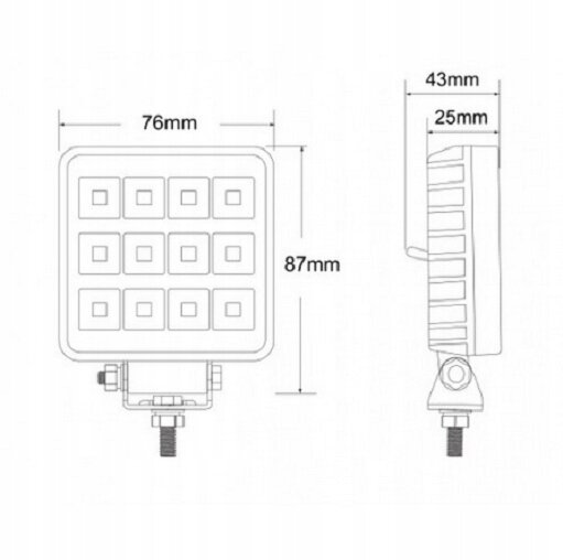 led werklamp met schakelaar 12x led 12w - werklamp - bouwlamp - ledlamp - werklicht - lamp