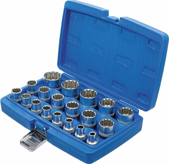 doppenset multilock - 19-delig - 1/2 aansluiting - 5/16 tot 1-1/4 inch - engelse maten - doppendoos - dopsleutelset