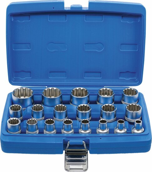 doppenset multilock - 19-delig - 1/2 aansluiting - 5/16 tot 1-1/4 inch - engelse maten - doppendoos - dopsleutelset
