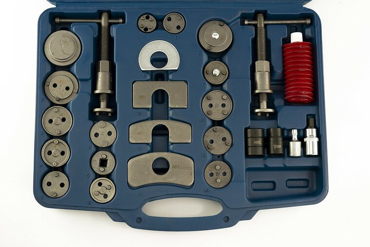 universele remterugdraaiset 50 delig - remcilinder terugdraaiset - remklauw demontage set - asta