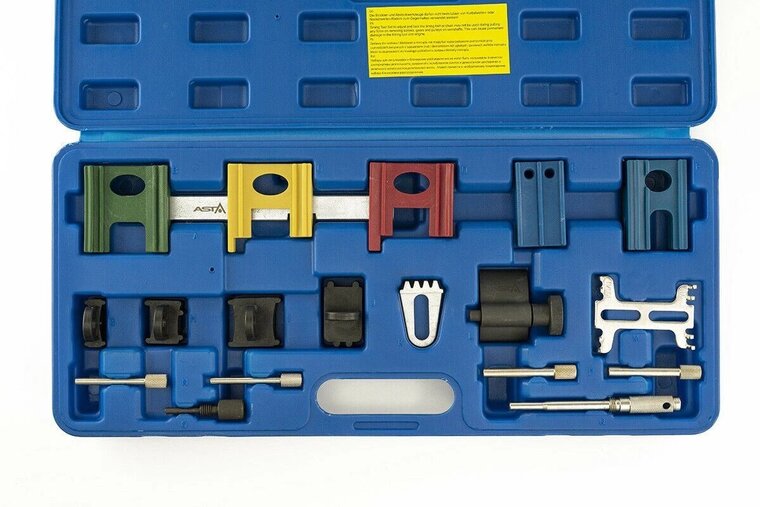 universele distributie gereedschap 19 delig - timingset - distributie gereedschap - nokkenas en krukas blokkeer gereedschappen