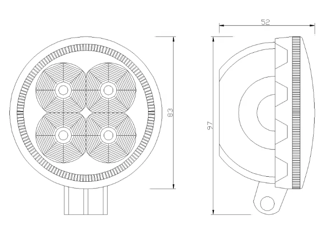 led werklamp 4x led 14w - bouwlamp - werklicht - lamp - ledlamp - werklamp