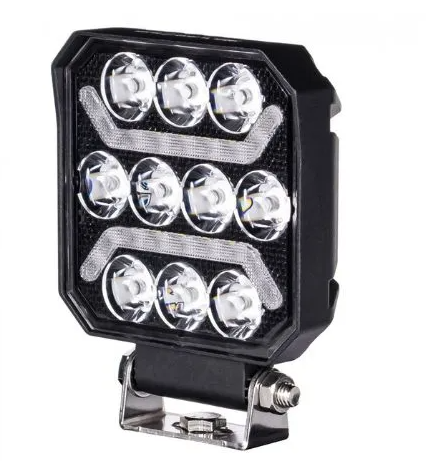 led werklamp 10x led + 2 led strips 15w - werklicht - werklamp - bouwlamp - ledlamp - lamp