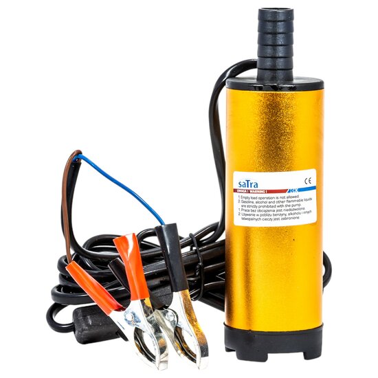elektrische dieselpomp - overhevelingspomp 12 volt - 60 watt - mini hevelpomp - satra