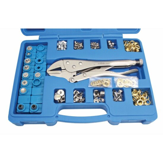 griptang met oogjes 275 delig - oogjestang  - ponstang - zeilringtang- ogentang - ringtang - satra