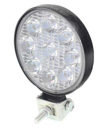 ronde led werklamp 9x mini led 10 tot 36v - werklamp - ledlamp - werklicht - bouwlamp - lamp