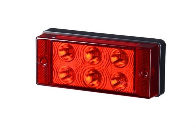 mistachterlicht led 12-24 volt 6x led - mistlamp - led mistlamp - mistachterlicht - mistachterlamp