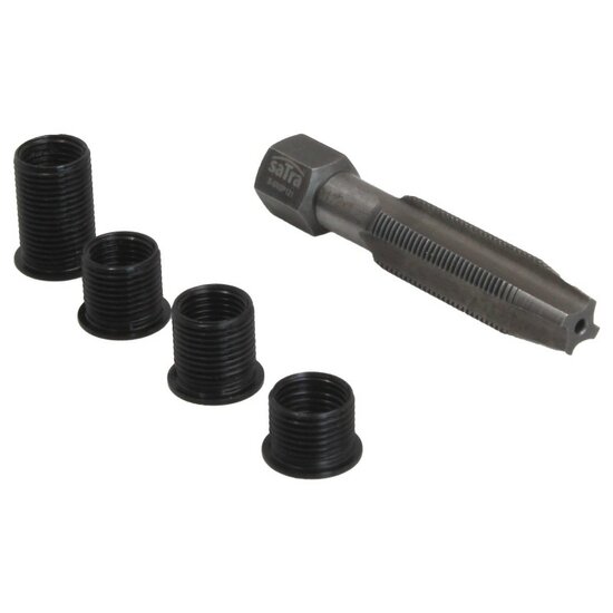 draadreparatieset - m12x1.00 - 5 delig - bougie reparatie set - satra