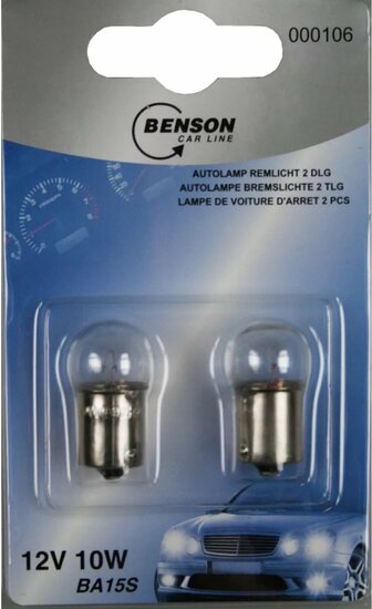 autolamp 12 volt 10w ba15s 2st - lamp - autolamp - gloeilamp - autoverlichting