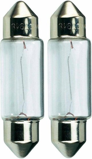 autolamp 12 volt 5w sv8,5 2st wit - lamp - autolamp - gloeilamp - autoverlichting