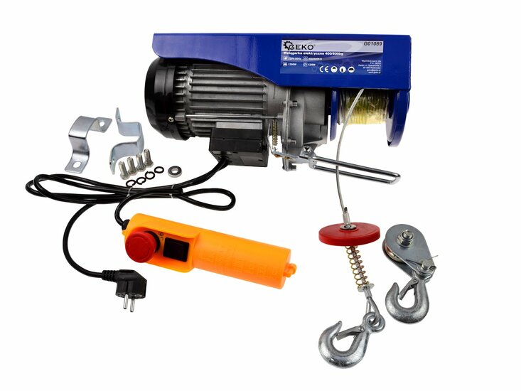 elektrische lier 400/800kg 230 volt - takel - elektrische takel - geko
