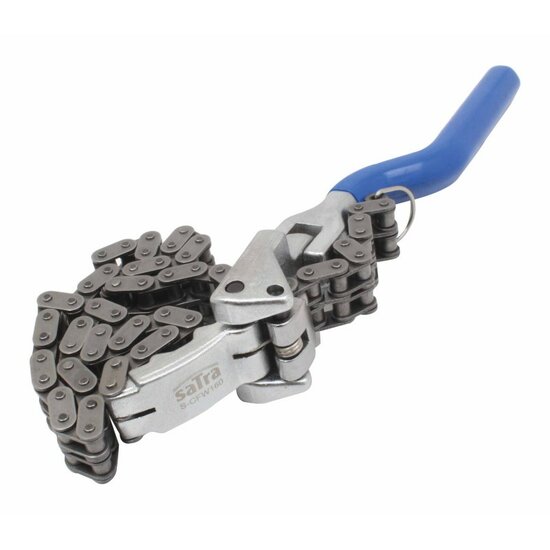 oliefiltertang met ketting - 60 tot 160 mm - filtertang - oliefiltersleutel - satra