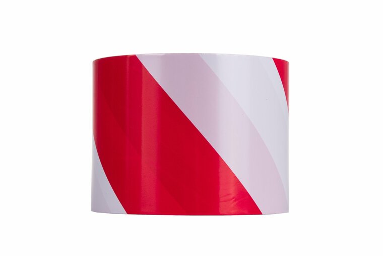 waarschuwingstape rood-wit 100m x 75mm - tape - plakband - markeertape - geko
