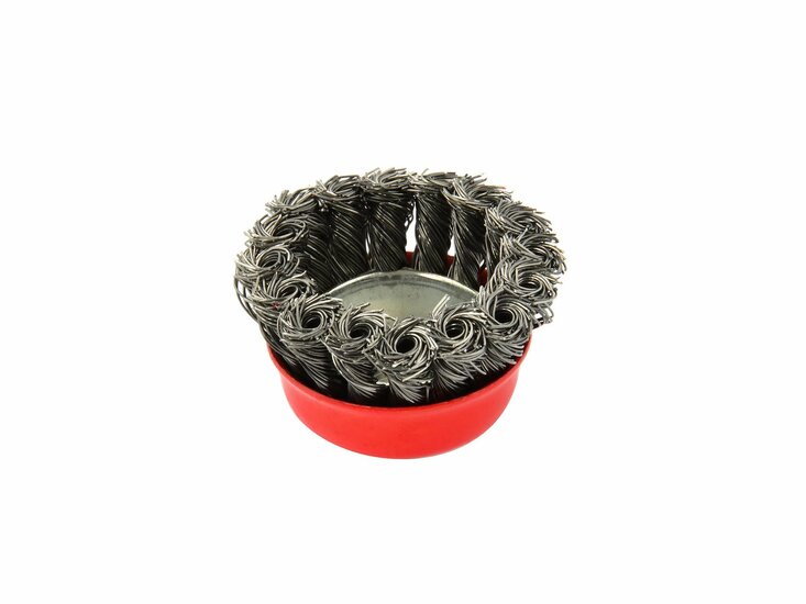 gevlochten staalborstel 65 mm - draadborstel - komvormige borstel - m14 - staalborstel - geko