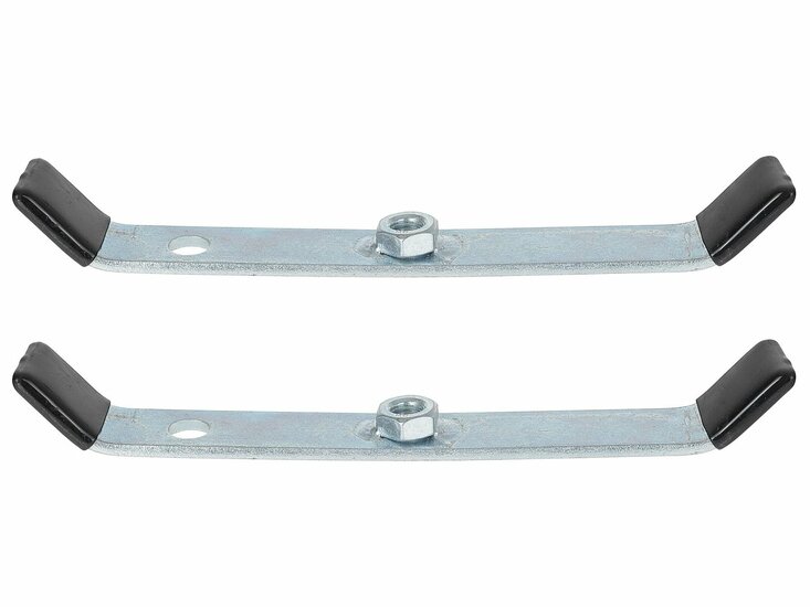 ladderklemset voor dakdragers - 2 delig - ladderhouders voor montage op dakdrager - inclusief sloten - geko