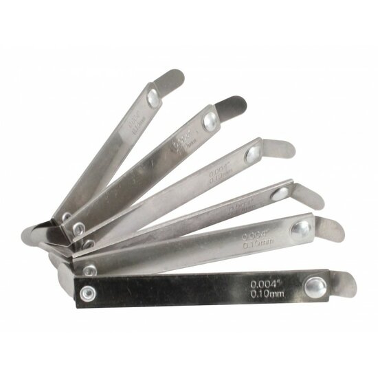 haakse voelermaat - 6 delig - 0.05-0,08mm - voelermaten - asta