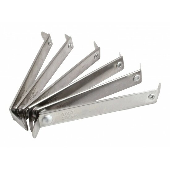 haakse voelermaat - 6 delig - 0.05-0,08mm - voelermaten - asta