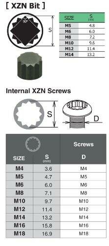 M12 1/2 duims splinedop - 800mm lang fijne vertanding - veeltand uitwendig - 12 tand dop - asta