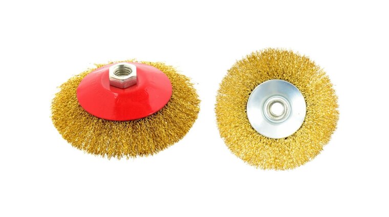 staalborstelschijf - 115 mm - staalborstel - m14 - draadborstel - geko