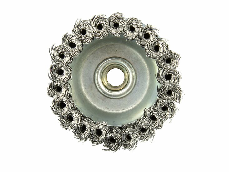 staalborstelschijf 100 mm - staalborstel - draadborstel - komvormige borstel - m14 - geko