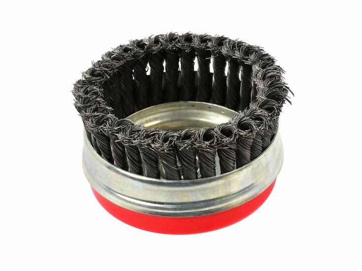 staalborstelschijf 125 mm - staalborstel - draadborstel - komvormige borstel - m14 - geko